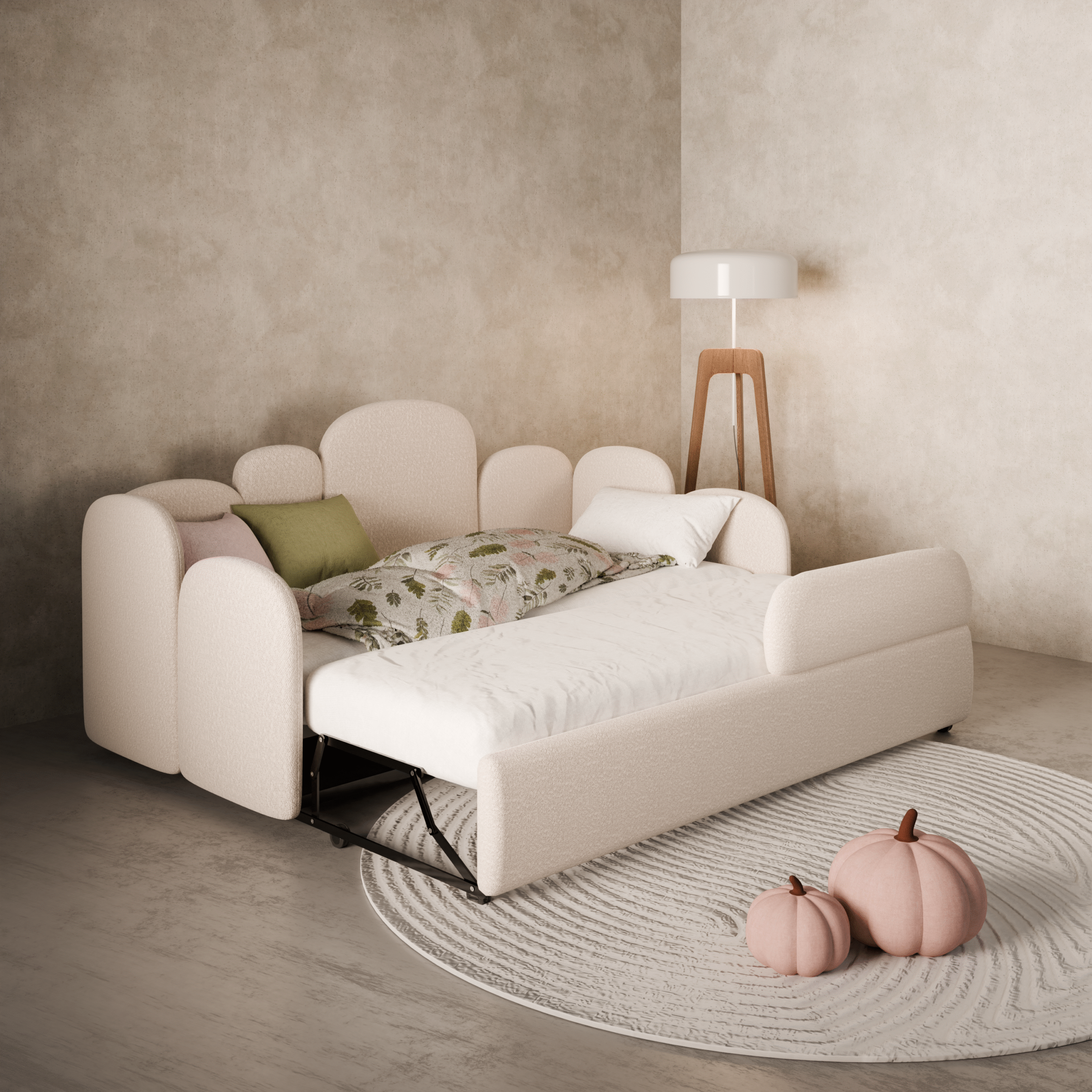 Łóżeczko dziecięce Milo w wersji z dodatkowym równym spaniem