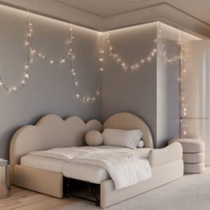 Łóżeczko dziecięce Chmurka w wersji z dodatkowym równym spaniem