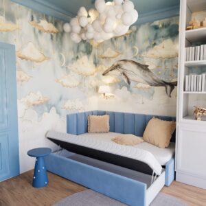 Łóżeczko Zula z szuflada oraz dodatkowym spaniem